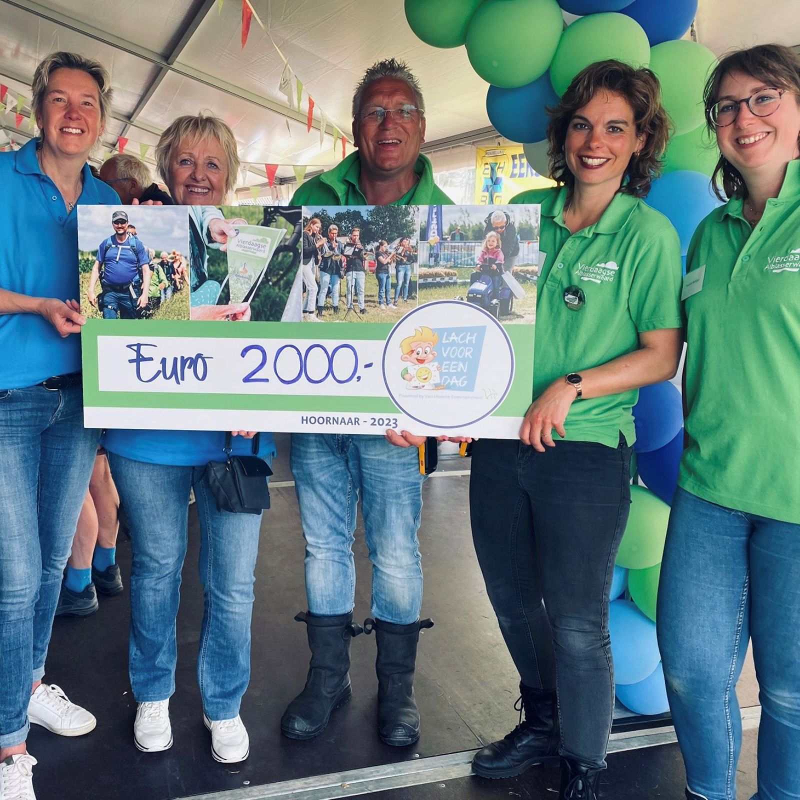 lach voor een dag ontvangt cheque Vierdaagse